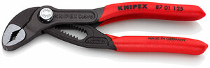 COBRA Клещи переставные, зев 30 мм, длина 125 мм, фосфатированные, обливные ручки KNIPEX KN-8701125