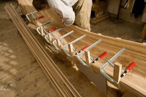 Струбцина Bessey GZ16 цельнометаллическая 160/80, 6 кН, деревянная ручка, BE-GZ16, фото 8