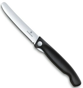 Нож Victorinox для очистки овощей, лезвие 11 см прямое, черный, фото 2