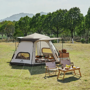 Палатка Naturehike Hexagonal 3-4-местная, автоматическая, хаки (бежевая) CNH22ZP007-KH, фото 5
