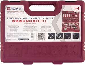 Thorvik UTS0094MP Набор инструмента универсальный 1/4", 1/2"DR с головками торцевыми MultiProf, 94 предмета, фото 2