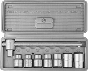 Набор торцовых головок НИЗ Шоферский инструмент №1 1/2"  в пластиковом кейсе 8 пр.  2761-10, фото 1