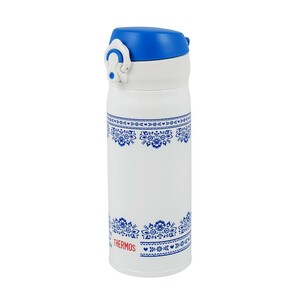 Термос (бутылка) Thermos JNL-402-BLWH SS 0.4л (бело-синий), фото 2