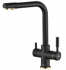 Смеситель для кухни ZORG Steel Hammer (SH 552 BLACK BR) Бронза Металл Черный, фото 1