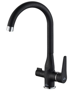Смеситель для кухни ZORG Steel Hammer (SH 910 BLACK CR) Хром Металл Черный, фото 1