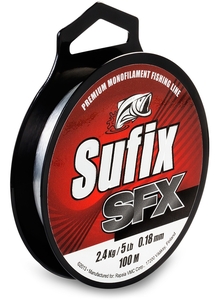 Леска SUFIX SFX прозрачная 100м 0.25 мм 3.3кг