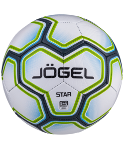 Мяч футзальный Jögel Star №4, белый/синий/зеленый