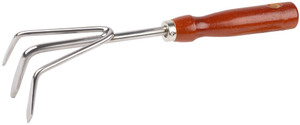 Рыхлитель GRINDA 280 мм, 3 зубца, нержавеющая сталь, деревянная ручка 8-421143, фото 1