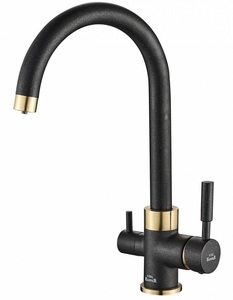 Смеситель для кухни ZORG Steel Hammer (SH 713 BLACK BR) Бронза Металл Черный, фото 1