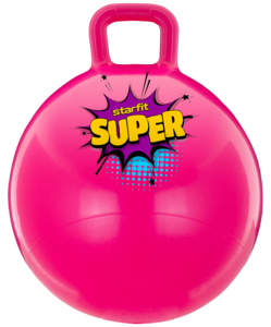Мяч-попрыгун Starfit GB-0401, SUPER, 45 см, 500 гр, с ручкой, розовый, антивзрыв, фото 1