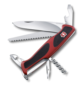 Нож Victorinox RangerGrip 55, 130 мм, 12 функций, красный с черным, фото 1