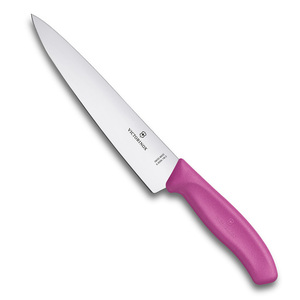 Нож Victorinox разделочный, лезвие 19 см, розовый, в картонном блистере, фото 1