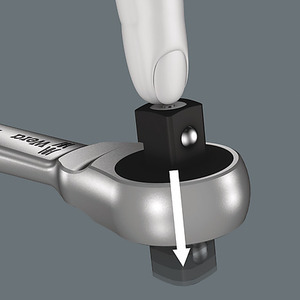 Ключ-трещотка, WERA 8003 A Zyklop Metal Push сдвижной квадрат, 1/4" x 141 мм, фото 5