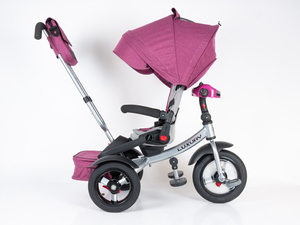 Велосипед коляска трехколесный с ручкой, Tech Team Luxury music фиолетовый 2026, фото 6