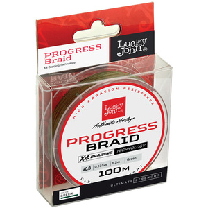 Леска плетёная Lucky John Progress BRAID Green 100/013