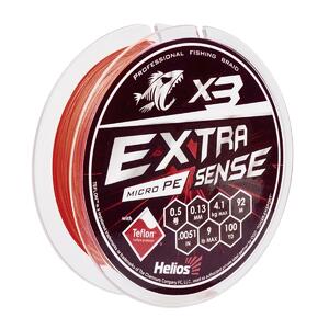 Шнур Extrasense X3 PE Red 92m 0.5/9LB 0.13mm (HS-ES-X3-0.5/9LB) Helios, фото 1