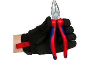 Плоскогубцы комбинированные, 180 мм, хром, 2-комп ручки KNIPEX KN-0305180SB, фото 5