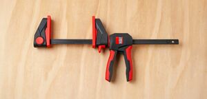 Струбцина Bessey EZ360 пистолетного типа, 1.4кН, 150 мм x 80 мм, распор 195 - 315 мм, с вращающейся на 360° рукояткой, BE-EZ360-15, фото 5