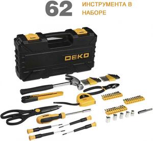 Набор инструментов для дома DEKO PRO DKMT62 (62шт.) 065-0213, фото 3