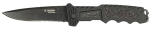 Складной тактический нож ЗУБР Диверсант 265 мм лезвие для рубки 6х120 мм металлическая рукоятка 47717