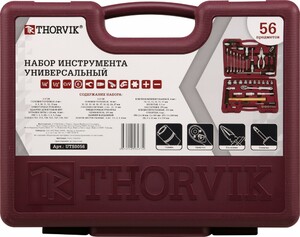 Thorvik UTS0056 Набор инструмента универсальный 1/4", 1/2"DR, 56 предметов, фото 3