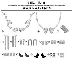 Крепеж центрального кофра GIVI Yamaha T-MAX 530 (17-18), фото 1