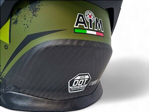 Шлем AiM RH365 Carbon Renault green XXL, фото 10