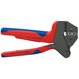 Пресс-клещи KNIPEX системные, 3 гнезда, штекеры открытые неизолированные 4.8/6.3 мм: 0.5-2.5 мм², длина 200 мм, фото 2