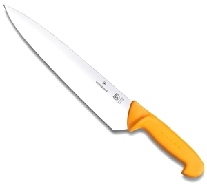 Нож Victorinox для разделки мяса, лезвие прямое 26 см, оранжевый