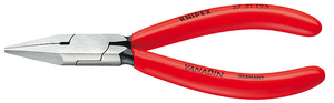 Плоскогубцы захватные прецизионные, плоские вогнутые узкие губки, 125 мм, фосфатированные, обливные ручки KNIPEX KN-3721125