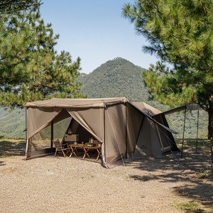 Палатка Naturehike Village 13 PRO автоматическая 5-8-местная, с верандой, темно-коричневая, блэкаут CNH22ZP004-BTFU, фото 2