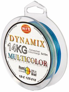 Шнур плетёный WFT KG ROUND DYNAMIX Multicolor 300/016, фото 1