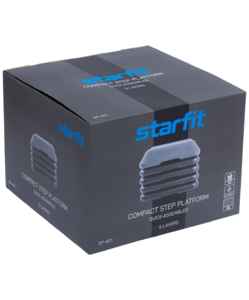 Степ-платформа Starfit SP-401 40х40х30 см, 5-уровневая, квадратная, с обрезиненным покрытием, фото 6