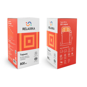 Термос универсальный (для еды и напитков) Relaxika 201 (0,8 литра), стальной, фото 17