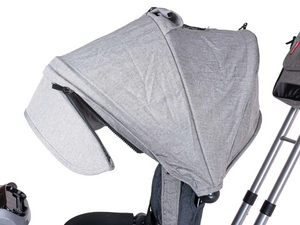 Велосипед коляска трехколесный с ручкой, Tech Team Luxury music серый 2026, фото 5