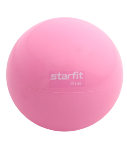 Медбол Starfit GB-703, 2 кг, розовый пастель, фото 1