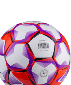 Мяч футбольный Jögel Derby №5, белый/фиолетовый/оранжевый, фото 5