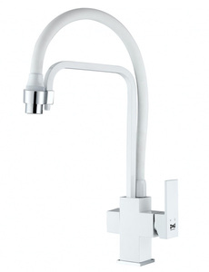 Смеситель для кухни ZORG Sanitary (ZR 341-8 YF WHITE) Белый, фото 1