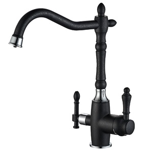 Смеситель для кухни ZORG Steel Hammer (SH 812 BLACK CR) Хром Металл Черный, фото 1