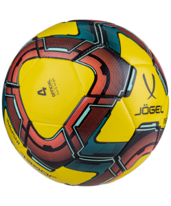 Мяч футзальный Jögel Inspire №4, желтый/черный/красный, фото 2