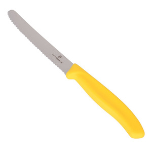 Нож Victorinox для томатов и сосисок лезвие 11 см волнистое, желтый, фото 3