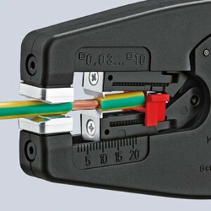 стриппер автоматический, 0.03-10 мм² AWG 32-8, 195 мм, Knipex   SB MultiStrip 10 KN-1242195SB, фото 3