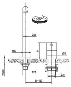 Смеситель для кухни SEAMAN Eco Venice (SSN-1001-DG) Сталь Оружейная Тёмная, фото 7