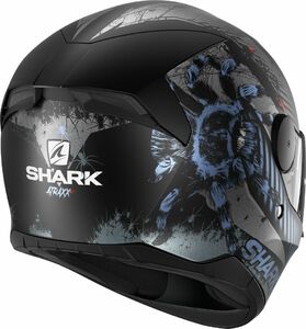 Шлем SHARK D-SKWAL 2 ATRAXX MAT матовый Black/Grey/Blue M, фото 2