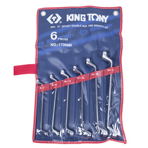 Набор накидных ключей, 6-17 мм, 6 предметов KING TONY 1706MR, фото 1