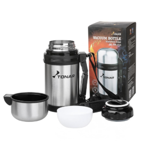 Термос (HS.TM-010) 1000ML (дополн.пласт.чашка, скл.ручка, ремень) TONAR, фото 8