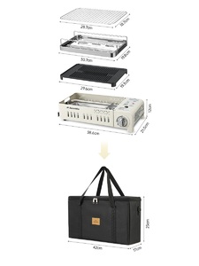 Гриль газовый Naturehike 2,2 кВт, бежевый CNK2450CF033-SC, фото 3