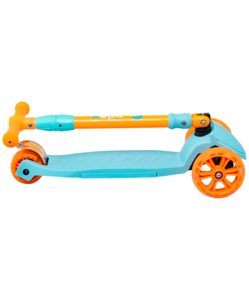 Самокат 3-колесный Ridex Bunny, 135/90 мм, голубой/оранжевый, фото 7