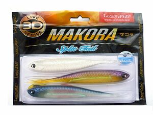 Виброхвосты LJ 3D Series MAKORA SPLIT TAIL 6.0in (15,24)/MIX1 3шт., фото 3