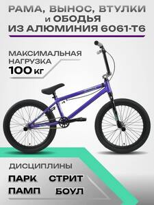 Велосипед подростковый Tech Team UGen 20" фиолетовый 2026, фото 2